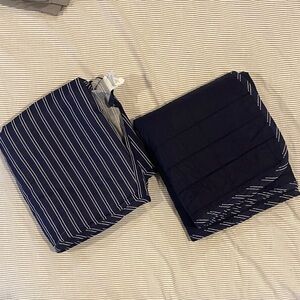 Nautica Blue and White Striped quilted Pillow Cases , set of 2